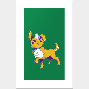 Fizz, The Disgruntled Fluffy Puppy Dog Posters and Art